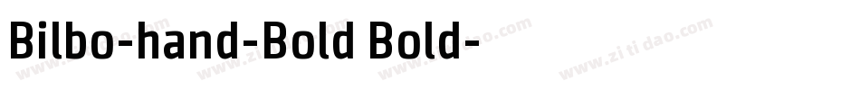Bilbo-hand-Bold Bold字体转换